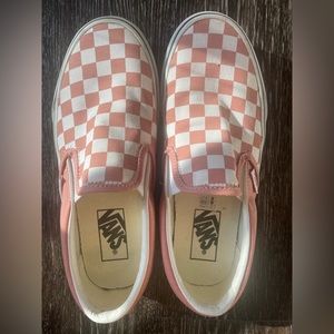 Pink checkered vans
